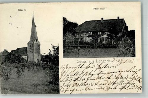 Lengede 1909 Dorfkirche Pfarrhaus
