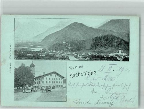 Eschenlohe 1900 Hotel-Gasthaus Pfarrkirche St. Clemens