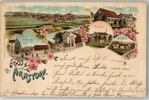 Arnstorf 1899 Krankenhaus Untermarkt Rathausplatz Amtsgericht Verlag Ottmar Zieher-München