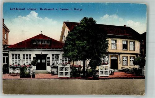 Lohmar 1915 Hotel-Gasthaus Knipp Vereinslazarett-Stempel