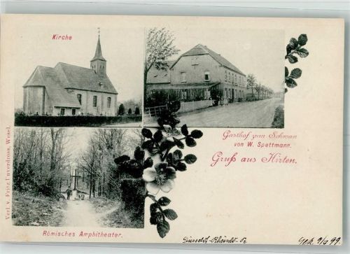 Hirten 1899 Römisches Amphitheater Gasthaus zum Schwan