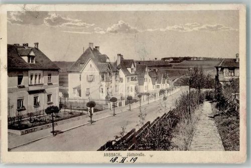91522 W8800 Ansbach , Mittelfr 1919 - Jüdtstraße