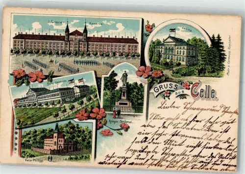 Celle 1901 Infanterie-Kaserne Burg-Kaserne Vater Philipp Casino Kriegerdenkmal