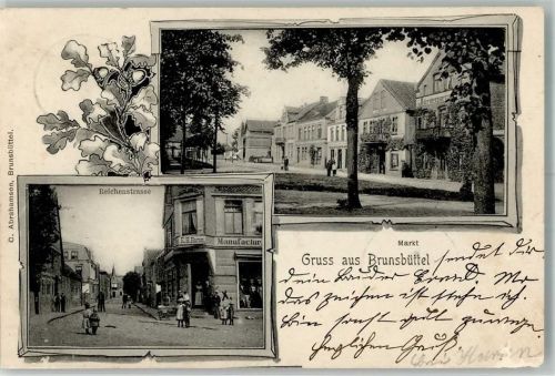 Brunsbüttel 1901 Markt Reichenstraße Manufakturhandlung