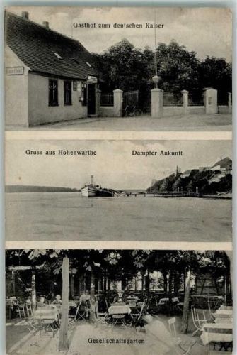 07338 O6801 Hohenwarte 1915 Foto AK Gasthaus zum deutschen Kaiser Gesellschaftsgarten Dampfer-Anlegestelle