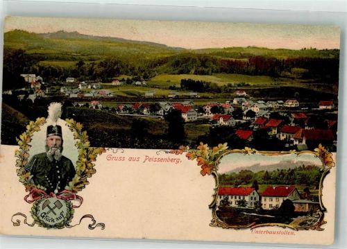 Peißenberg 1907 Unterbaustollen Bergmann-Portrait