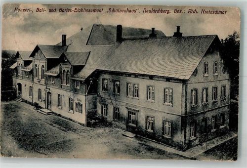 Neukirnberg 1923 Gasthaus Etablissement Schützenhaus Inflationsporto Foto AK
