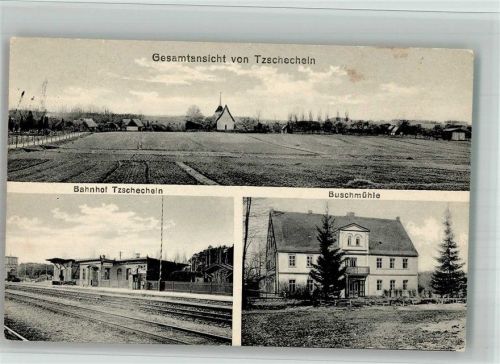 Sorau 1916 Tzschecheln Bahnhof Buschmühle