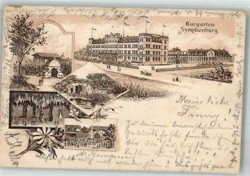 Nymphenburg 1898 Kurgarten Nymphenburg