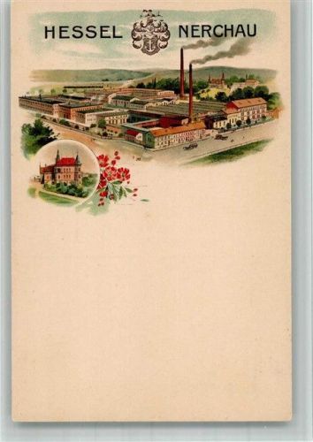 04685 O7246 Nerchau BOAKC Lithographie Farben-Fabrik Hessel Villa Hessel