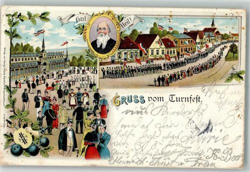 1901 Gruss aus Turnvater Jahn Festzug