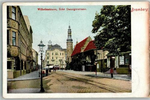 Bromberg 1908 Wilhelmstrasse Danzigerstrasse