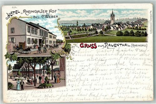 Rauenthal 1901 Hotel Rheingauer Hof Garten