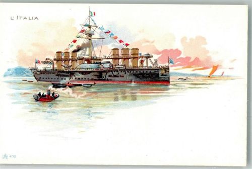 1900 L`Italia Kriegsschiff