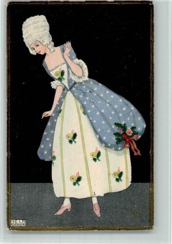 1915 Art Deco BKW 384/3 Prägedruck