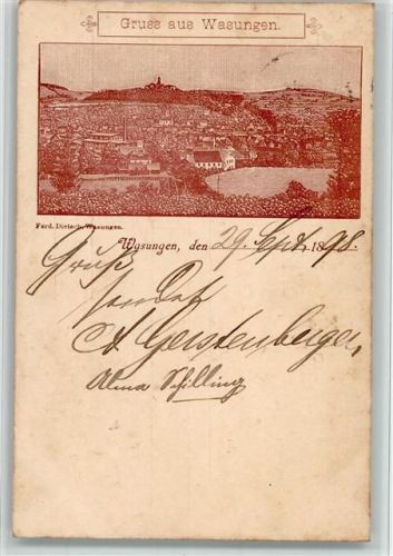 Wasungen Vorläufer Druck 1880-89