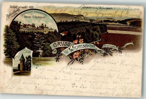 Nordhausen 1901 Gasthaus Wilhelmshöhe Wartturm