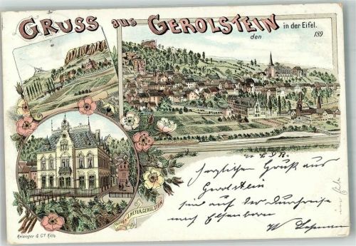 54568 W5530 Gerolstein 897 Lithographie Gerolstein