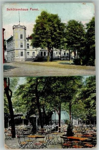 Forst 1908 Gasthaus Schützenhaus Gartenwirtschaft