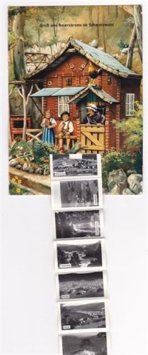 Baiersbronn ausziehbarer Papierstreifen Hexenhaus Hexe Lebkuchen Hänsel Gretel Hahn Sankenbachfälle Freudenstadt Mitteltal Obertal Wildsee Tonbach Klosterreichenbach
