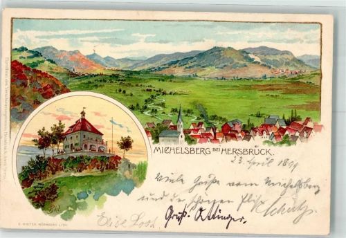 Hersbruck 1899 Michelsberg Gasthaus sign. Bkl.
