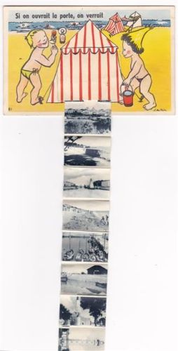 Ile de Ré ausziehbarer Papierstreifen Zelt Strand
