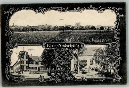Kleinniedesheim 1906 Schloss Gasthaus Mayer`s Hof zur Traube