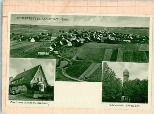 Donnstetten 1930 Original aufmontierte Verlagsmusterkarten Gasthaus zum Hirsch Römerstein