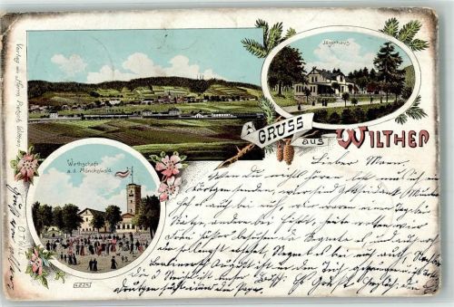 Wilthen 1901 Jägerhaus Gasthaus a. d. Mönchswald Lithographie