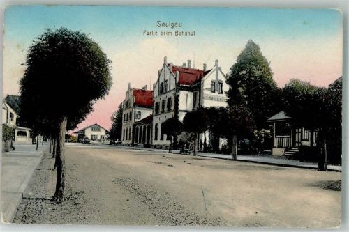 Saulgau 1917 Beim Bahnhof Feldpost