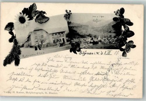 Schönau 1901 Gasthaus Lais Sonnenblume