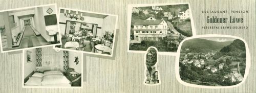 Peterstal Gasthaus Pension Goldener Löwe Innen-und Aussenansicht Klappkarte