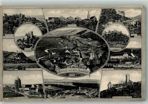 Hammelburg 1917 Saaletal Trimburg Schloß Saleck Lager Hammelburg Ruine Sodenberg