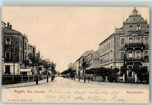 Mügeln 1907 Albertstraße Gasthaus Albert