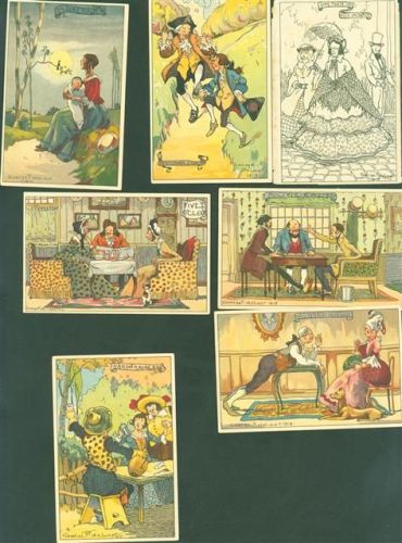 Brüssel Lot mit 12 AK sign. George deLaer 1919 Originalumschlag Ort lt. Verlag