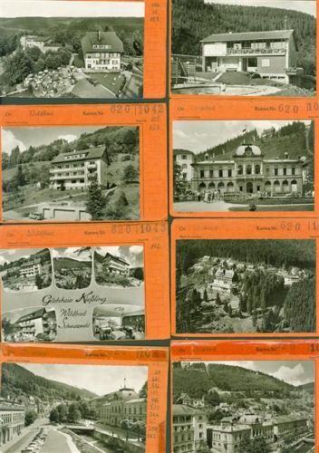 Bad Wildbad Lot mit 30 AK Musterkarten Original aus Metzarchiv Bestellvorgänge und Auflagenzahlen
