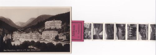 Bad Rippoldsau ausziehbarer Papierstreifen Kaffeegarten Villa Sommerberg Villa Anna Schappel-Trachten Schwarzwaldhaus Holzwald Klösterle