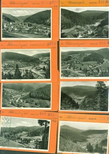 Schönmünzach Lot mit 20 AK Musterkarten Original aus Metzarchiv Bestellvorgänge und Auflagenzahlen