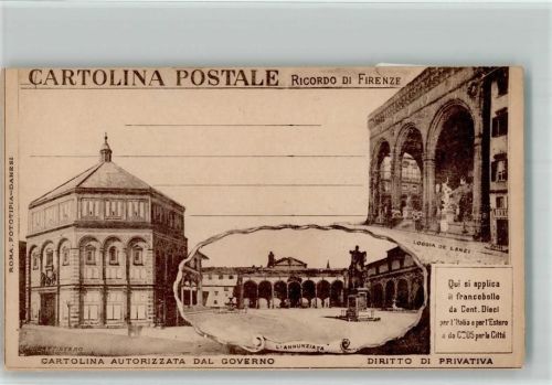 50100 Firenze BOAKC Loggia de Lanzi L'Annunziata Vorläufer KEINE AK