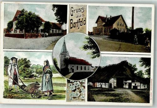 38176 W3304 Bortfeld - Bauern Dorfstraße Bauernhof Kirche
