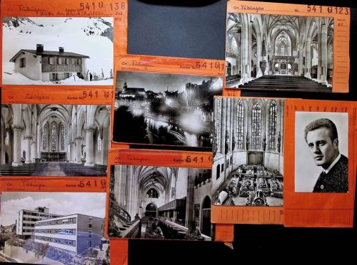 Tübingen Lot mit 14 AK Musterkarten Original aus Metzarchiv Bestellvorgänge und Auflagenzahlen