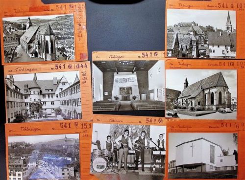 Tübingen Lot mit 14 AK Musterkarten Original aus Metzarchiv Bestellvorgänge und Auflagenzahlen