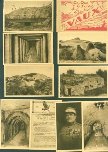 Vaux Lot mit 13 AK Originaleinband