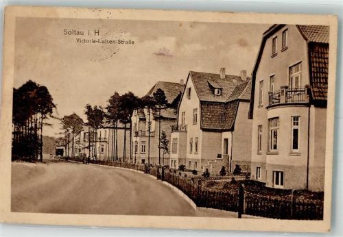 29614 W3040 Soltau 1916 - Victoria-Luisen-Straße Villen Feldpoststempel