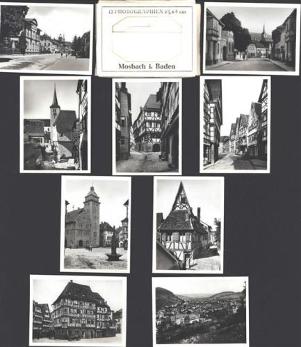Mosbach Kleinfotoserie mit 9 St im Originalumschlag