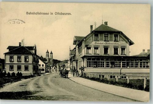 Ottobeuren 1909 Bahnhofstraße Bahnhof-Gasthaus