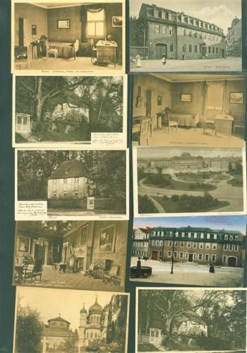 Weimar Lot mit 22 AK Goethemuseum Schillerhaus