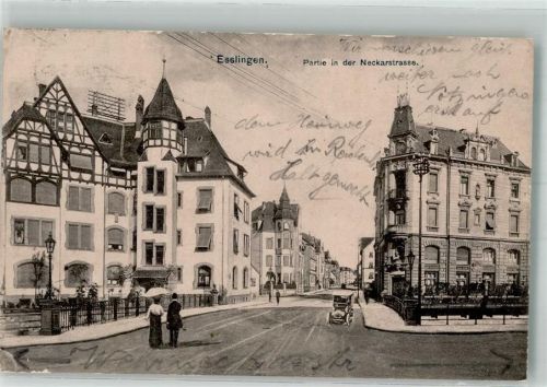 Esslingen 1908 In der Neckarstraße