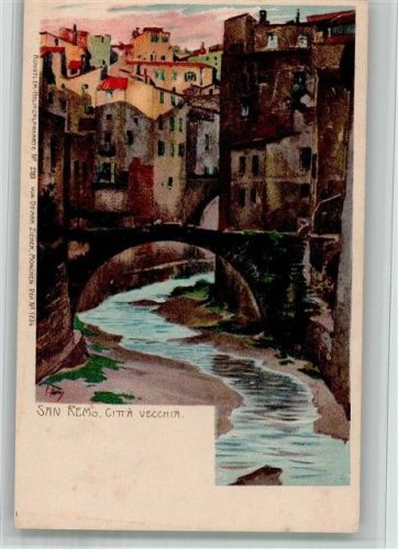 San Remo 1900 Citta Vecchia Zieher, Ottmar Nr. 2789 Lithographie