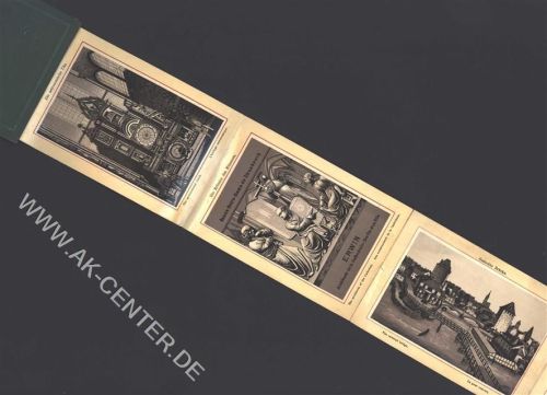 Strasbourg Lithographie Leporello 18 Ansichten 174 cm x 10 cm